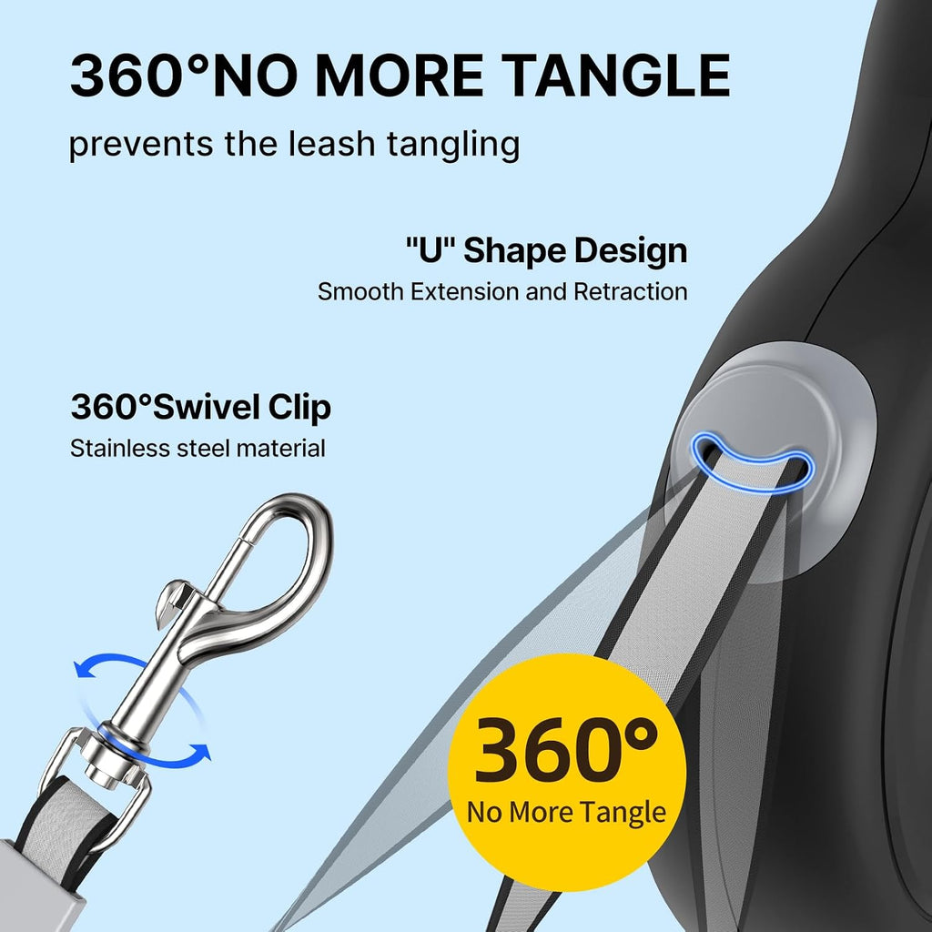 Side profile of Petsuper retractable leash for large dogs