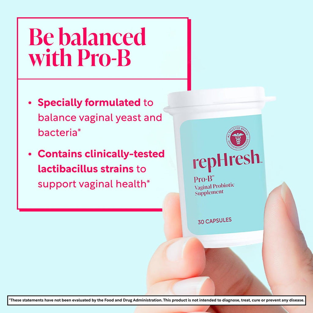 RepHresh feminine health supplement label details and active strains
