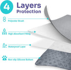 Close up of 4-layer absorbent fabric on Conkote dog pad