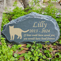 HJHHARTSPACE personalized cat memorial stone front view featuring custom engraving