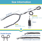 BAAPET dual pet leash system showcasing the three hundred and sixty degree tangle free swivel connector.