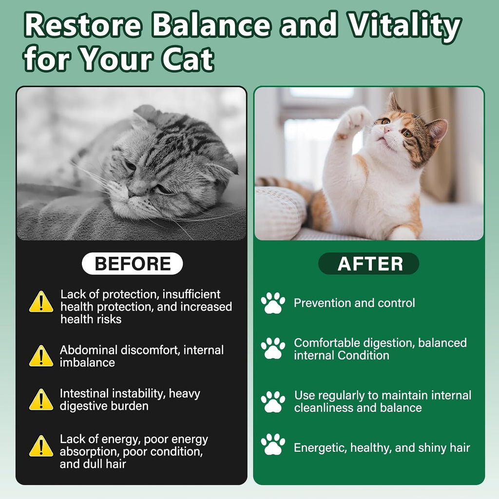 LuxeVib feline parasite cleanser mixed into standard pet food bowl