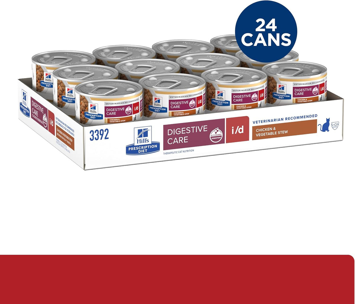 Hills digestive care cat food packaging twenty four pack