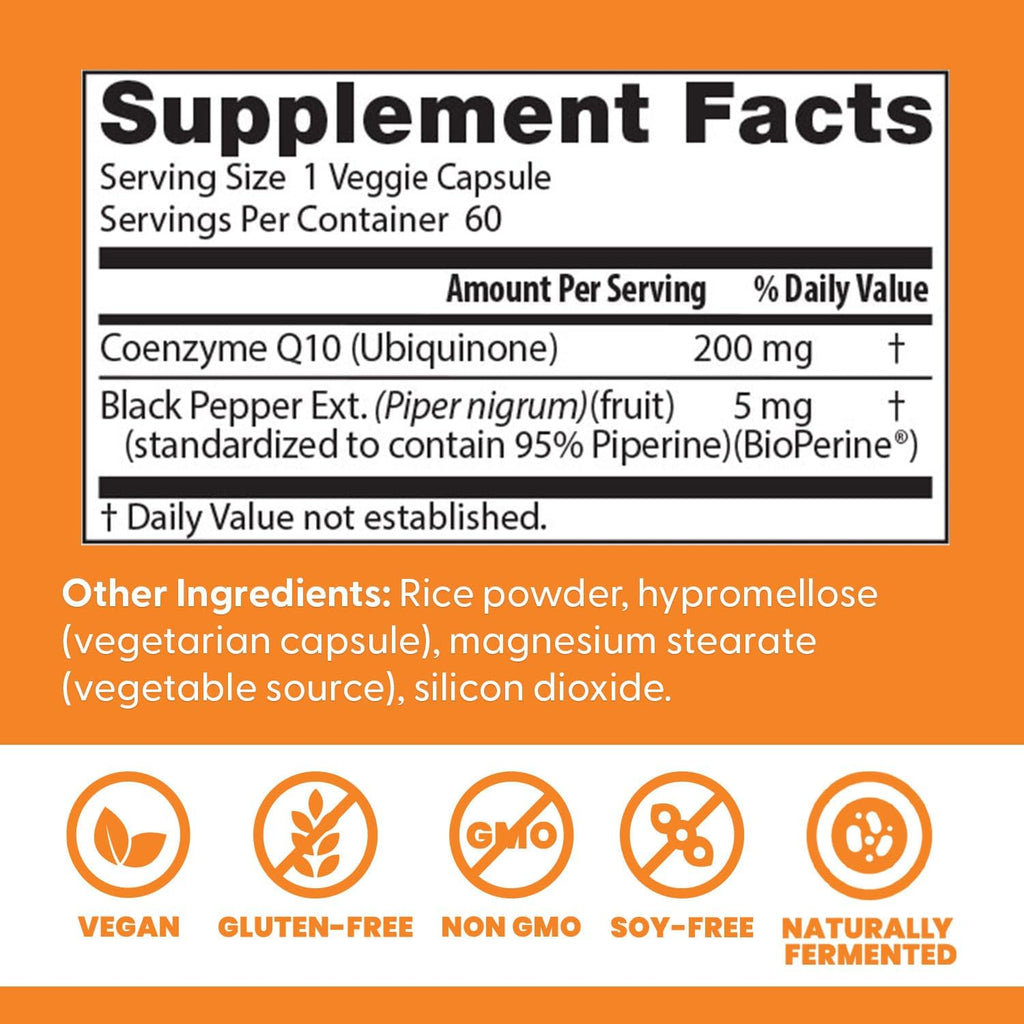 Authentic USA imported Doctor's Best CoQ10 supplement bottle for unisex cardiovascular support