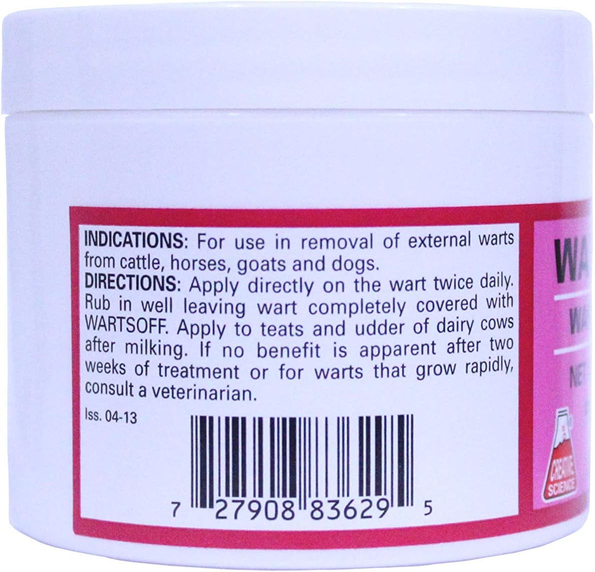 Creative Science animal care ointment label and ingredient details