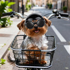 Small cat wearing Petleso helmet and goggles set