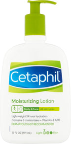 Cetaphil moisturizing lotion 8 fluid ounces back label details