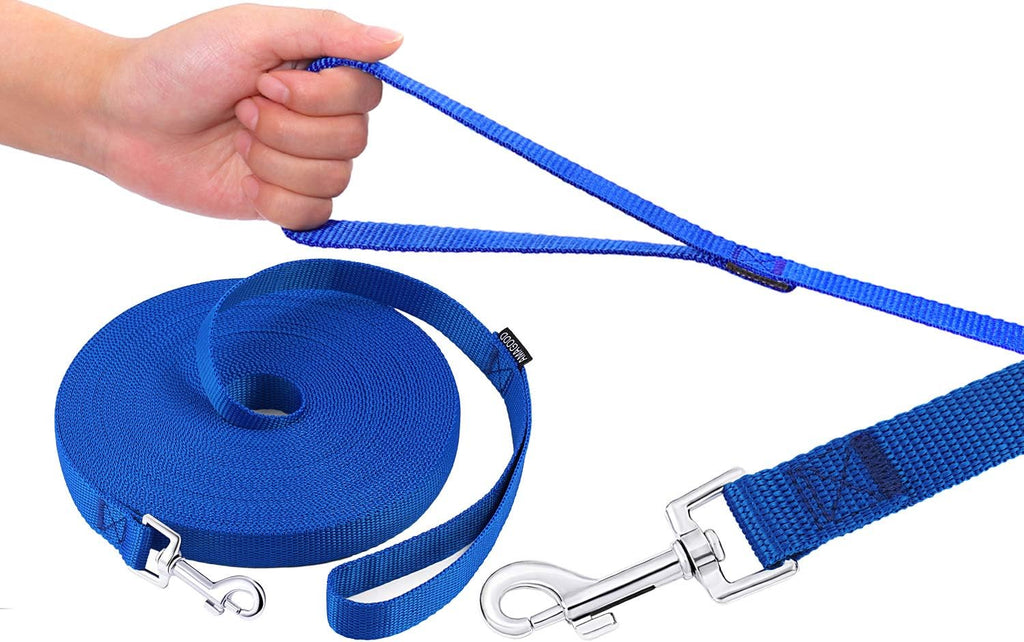AMAGOOD braided nylon long training lead with nickel plated swivel clip