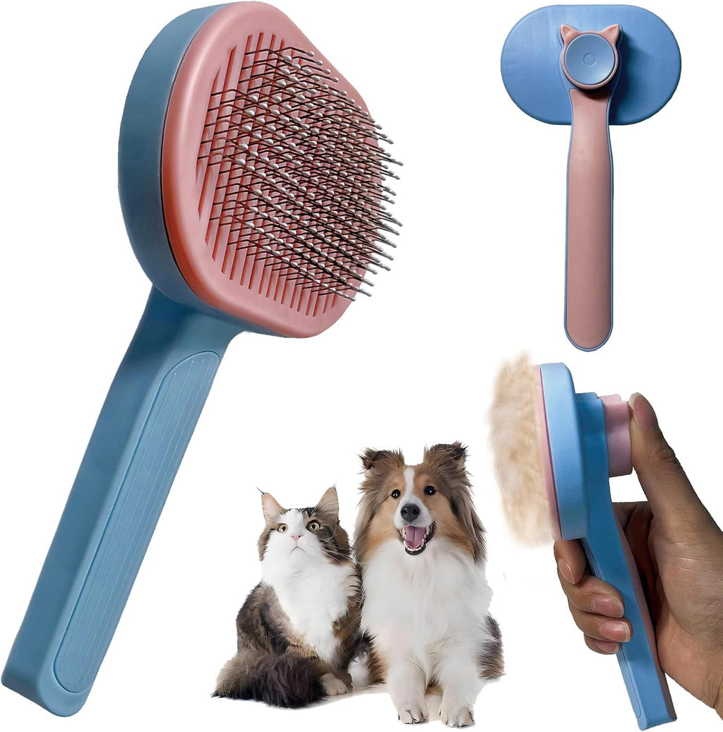 Cat being groomed with XolngYYeng Demiya brush
