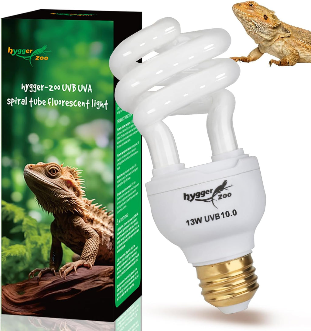 UVB Bulb for Reptiles, 5.0 13W UVB Light for Reptiles, Hygger zoo UVA UVB Reptile Light Bulb Reptile UVB Bulb UVB Light for Hermit Crab Snake Chameleon Reptile Lamp Terrarium Lamp for Tropical Reptile - Image 9
