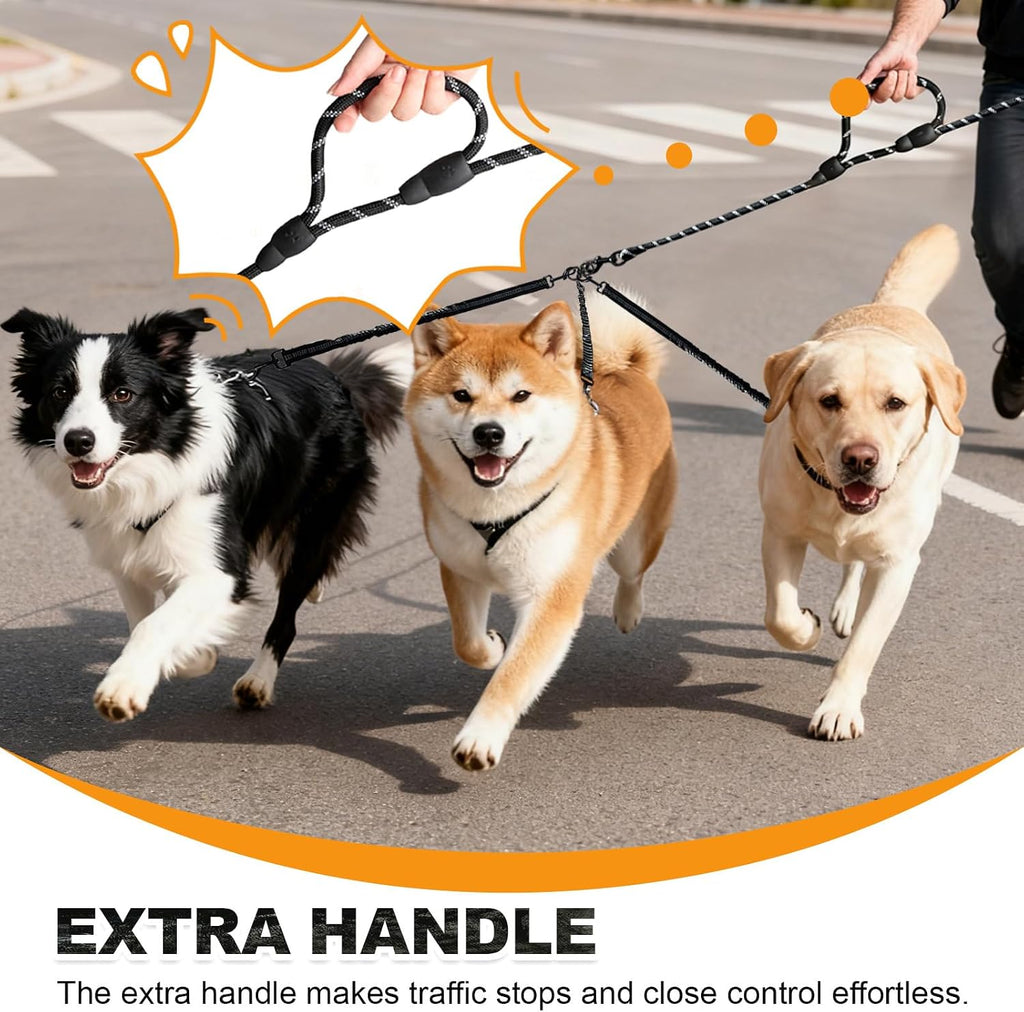 Soft padded foam safety handle close up protecting against leash burn.