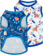 CuteBone Dog Shirts 2-Pack Soft Pet Clothes Breathable Summer Vest for Small Puppy and Stretchy Cat Apparel - Image 12