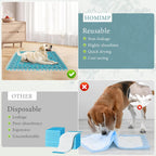 Machine washable dog potty pads folded for storage