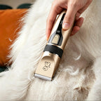 Quiet pet hair trimmer kit with interchangeable guide combs