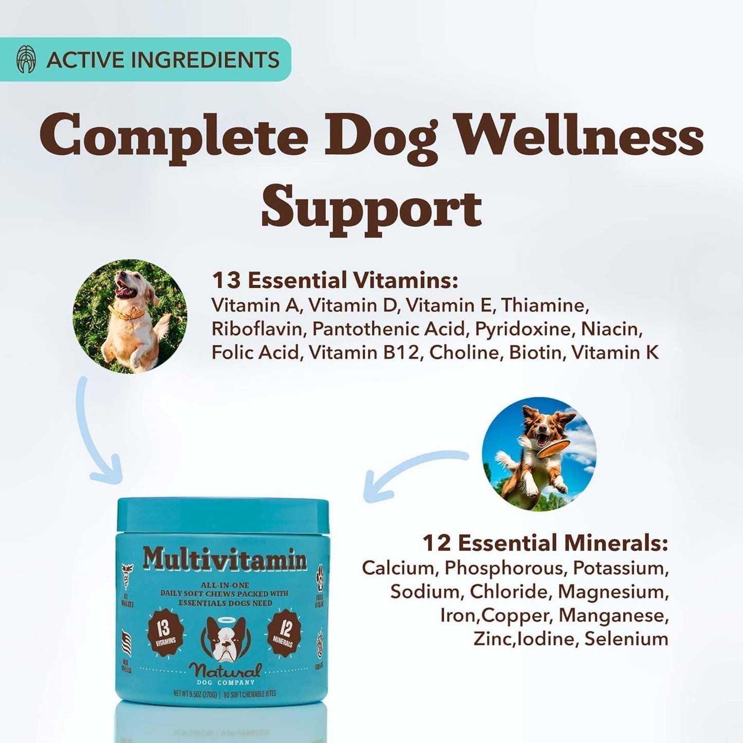 Natural Dog Company 25-in-1 Multivitamin for Dogs - Vet-Formulated Soft Chews for Puppies, Adults & Seniors, Supports Joints, Skin, Coat, Immune & Heart Health, NASC Certified, 90 Count - Image 10