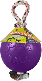 Jolly Pets Romp-n-Roll Rope and Ball Dog Toy, 6 Inches/Medium, Blueberry, Model Number: 606 BB, All Breed Sizes - Image 12
