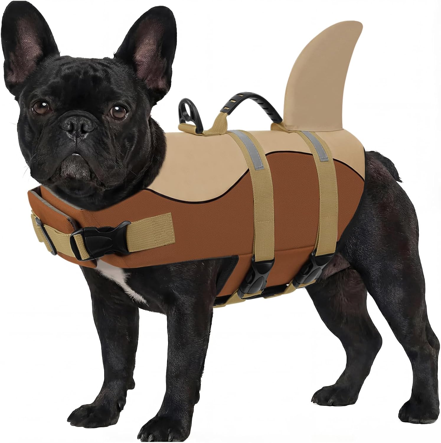 ASENKU Dog Life Jacket - Pet Safety Vest for Swimming & Boating, Shark Life Jacket with Floatation, Dog Lifesavers Swimsuits for Small Medium Large Dogs (RedFlag, XL) - Image 12