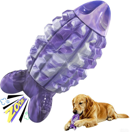 Yineya tough dog toy rocket shape front view