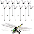12 Pack Dragonfly Clips, Fake Dragonflies with Stakes, Realistic Plastic Dragonfly Garden Decorations, Fly Deterrent Clips for Hats, Pets, Horses, Deer, Yard, Patio, Indoor & Outdoor Decor - Image 11
