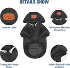BEAUTYZOO winter dog clothes showing the close-up details of the ribbed elastic leg openings.