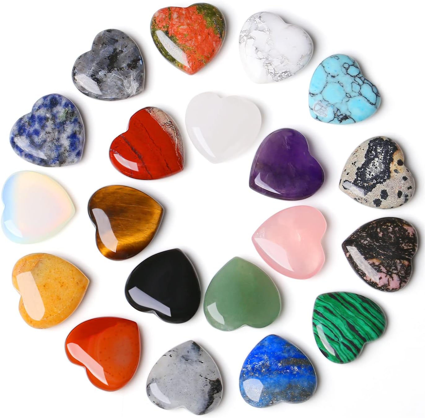 Bling Queen YATOJUZI natural crystal hearts front view in branded gift box