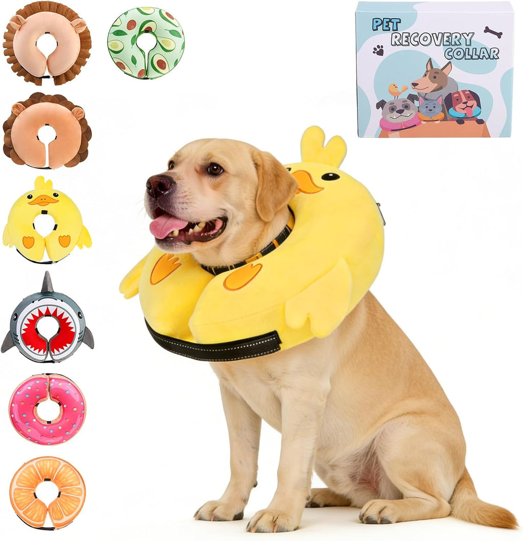 KOOLTAIL Inflatable Dog Cone Collar, Soft Donut E Collar for Dogs After Surgery to Stop Licking Enhanced Alternative, Blow Up Pet Neck Pillow Recovery Adjustable Cone for Dog Cat, Lion XL - Image 15