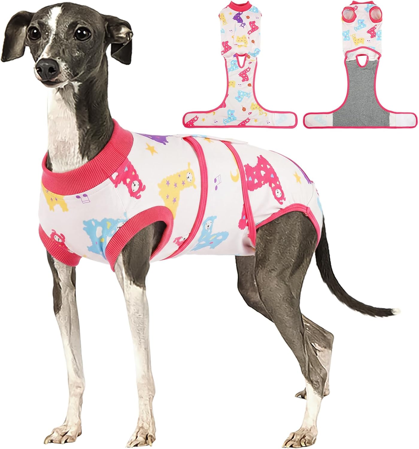 Kuoser Recovery Suit for Dogs, Soft Dog Spay Suit for Female Surgery Recovery, Breathable Dog Neuter Recovery Suit Male, Anti Licking Dog Onesie for Abdominal Wounds Cone Alternatives, Pink S - Image 10