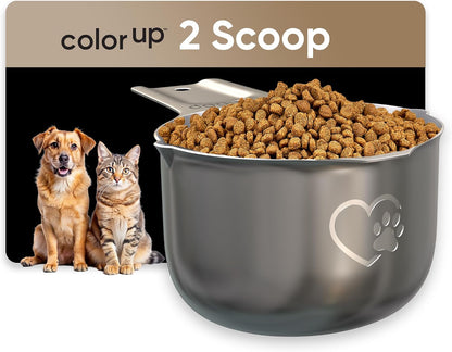 Color Up 1/4 Cup Pet Food Scoop - Stainless Steel Dog Food Scoop Cup (4 Tbsp) - Durable, Rust-Resistant Measuring Scoop for Dogs, Cats, Birds & Rabbits - Ideal for Dry Food & Treats - Image 13