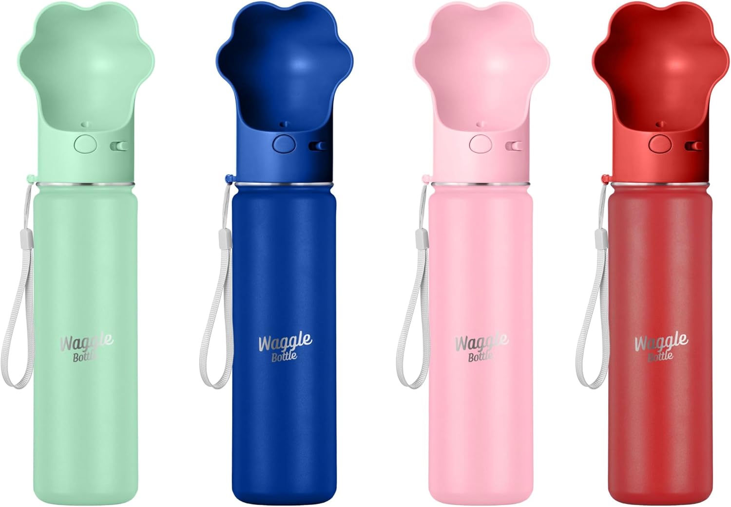 Compact fourteen ounce dog drink container with water recycling channel.