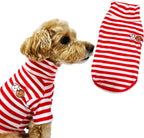 Turtleneck Dog Shirt Cute Doggie Embroidery Super Soft Dog Sweatshirt Stretchy Striped Puppy Pullover for Cats Small Medium Large Dogs (X-Large, Brown Striped) - Image 15