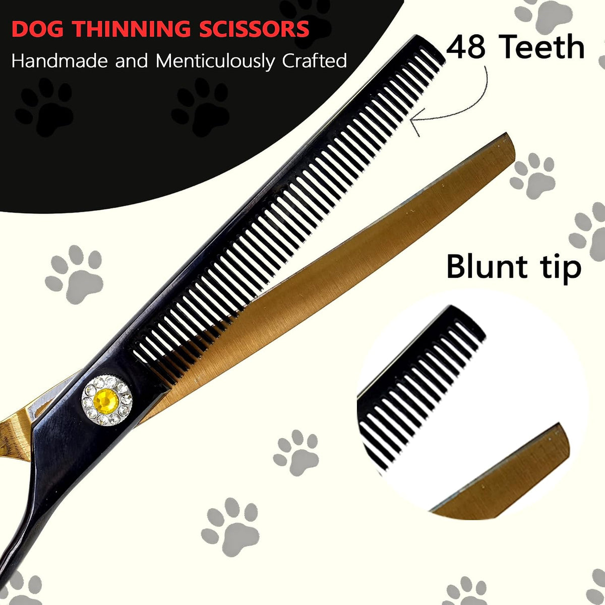 Premium Japanese stainless steel curved thinning scissors for professional pet contouring
