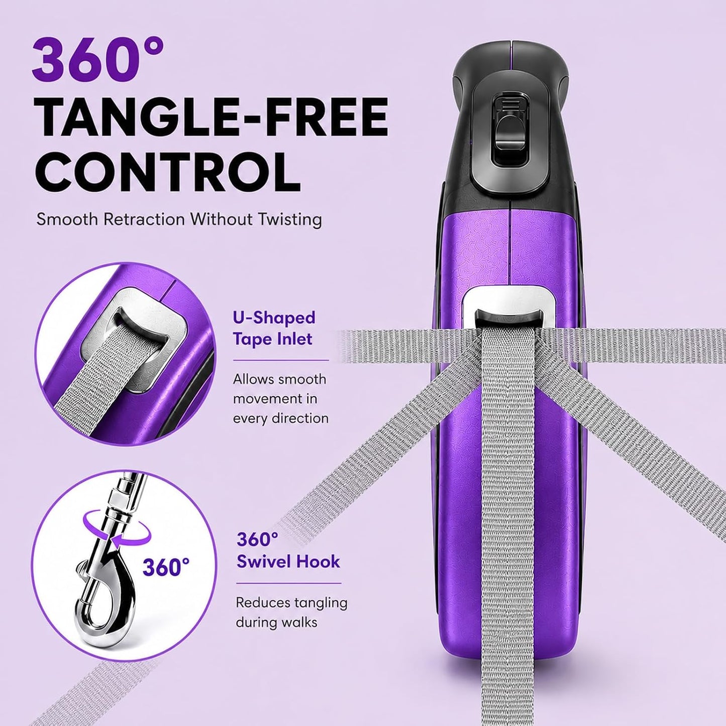 Meegood dog leash locking button demonstration