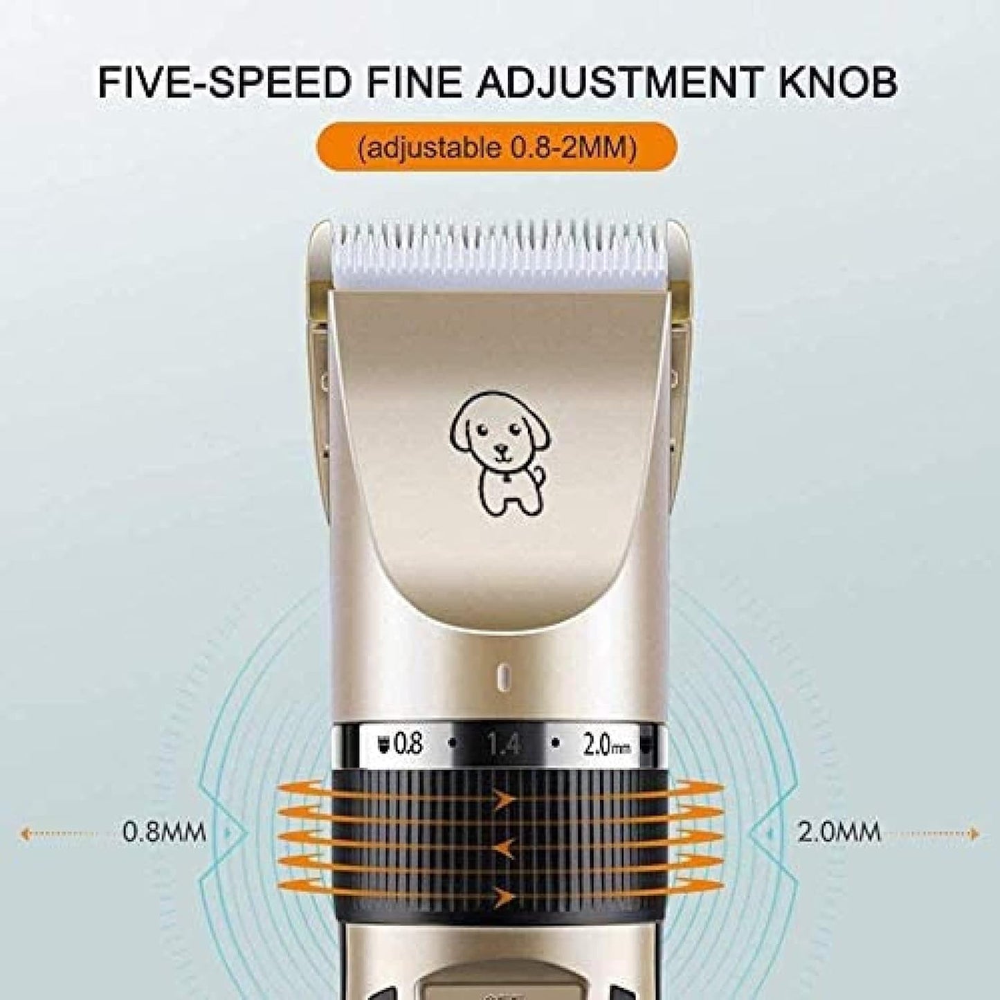 Yasao professional cat grooming trimmer with four guide comb attachments