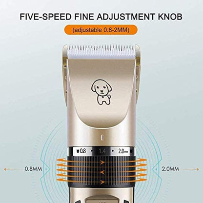 Yasao professional cat grooming trimmer with four guide comb attachments