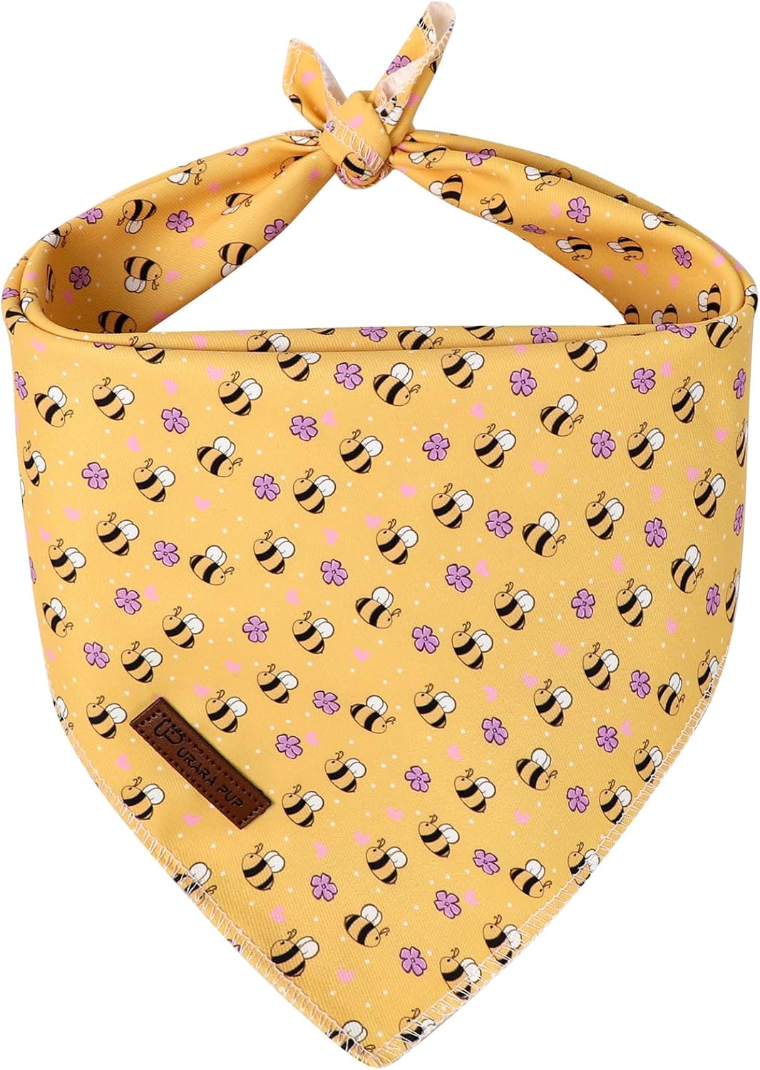 Washable patriotic holiday cat bandana scarf showcasing detailed premium stitching