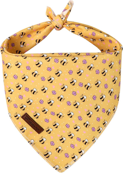 Washable patriotic holiday cat bandana scarf showcasing detailed premium stitching