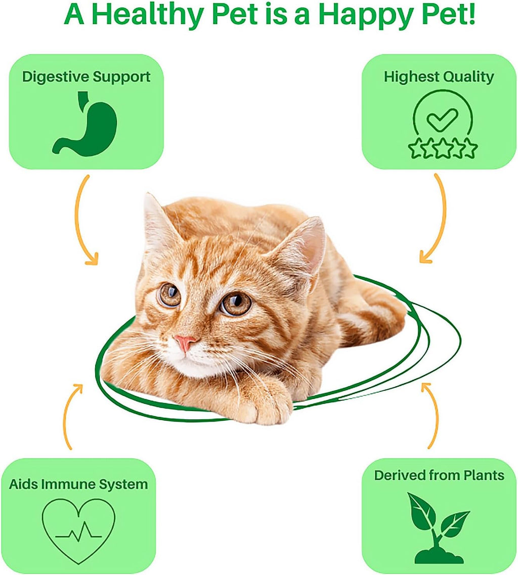 Dr. Goodpet plant based vegan feline digestive support formula with probiotics showing nutritional label details.
