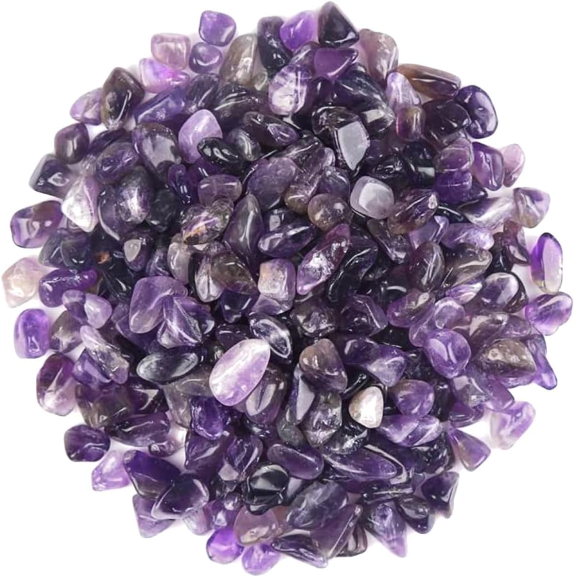 Wayber natural purple amethyst quartz crystal stones front view
