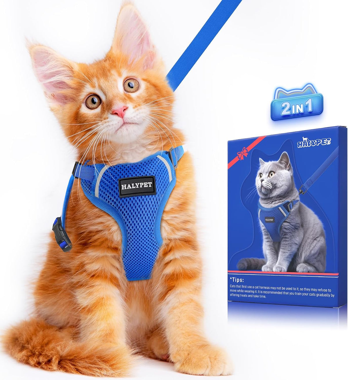 Halypet Cat Harness and Leash Set [ MAX Safety Third Generation ] Escape Proof Soft Adjustable Cat Leash Breathable Comfortable Vest Easy to Wear Kitten Harness for Outdoor Walking Black - Image 11