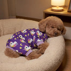 XPUDAC durable machine washable dog pjs in vibrant strawberry and horse patterns