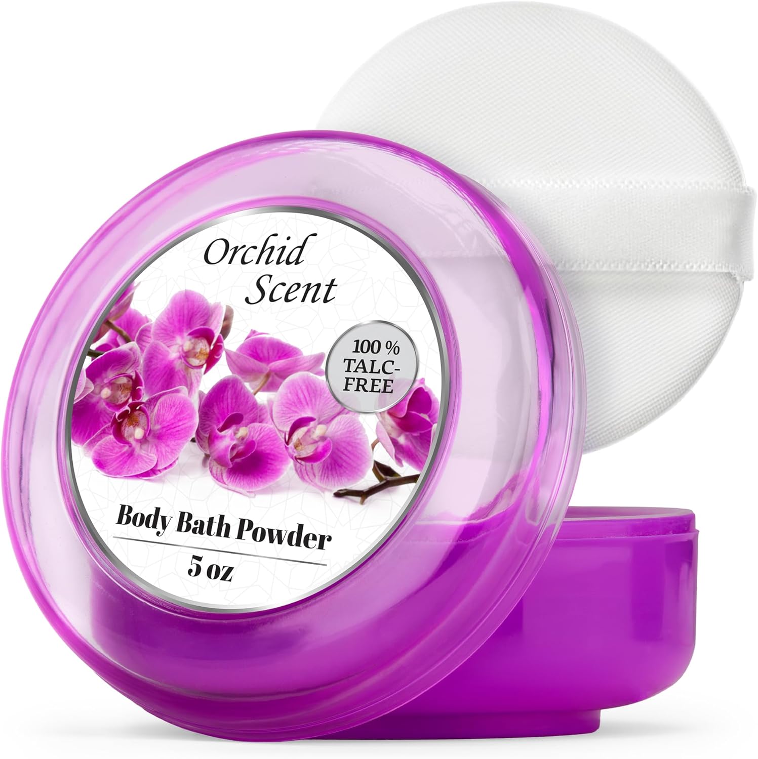 R-NEU body powder for women front view showing 5 ounce container packaging