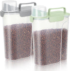 LEAWALK 5-7Lbs Dog Cat Food Storage Container with Upgraded Large Nozzle BPA-free, 4 Snap Seals Plastic Pet Food Storage Containers with Handles are Easy to Clean and Carry - Image 10