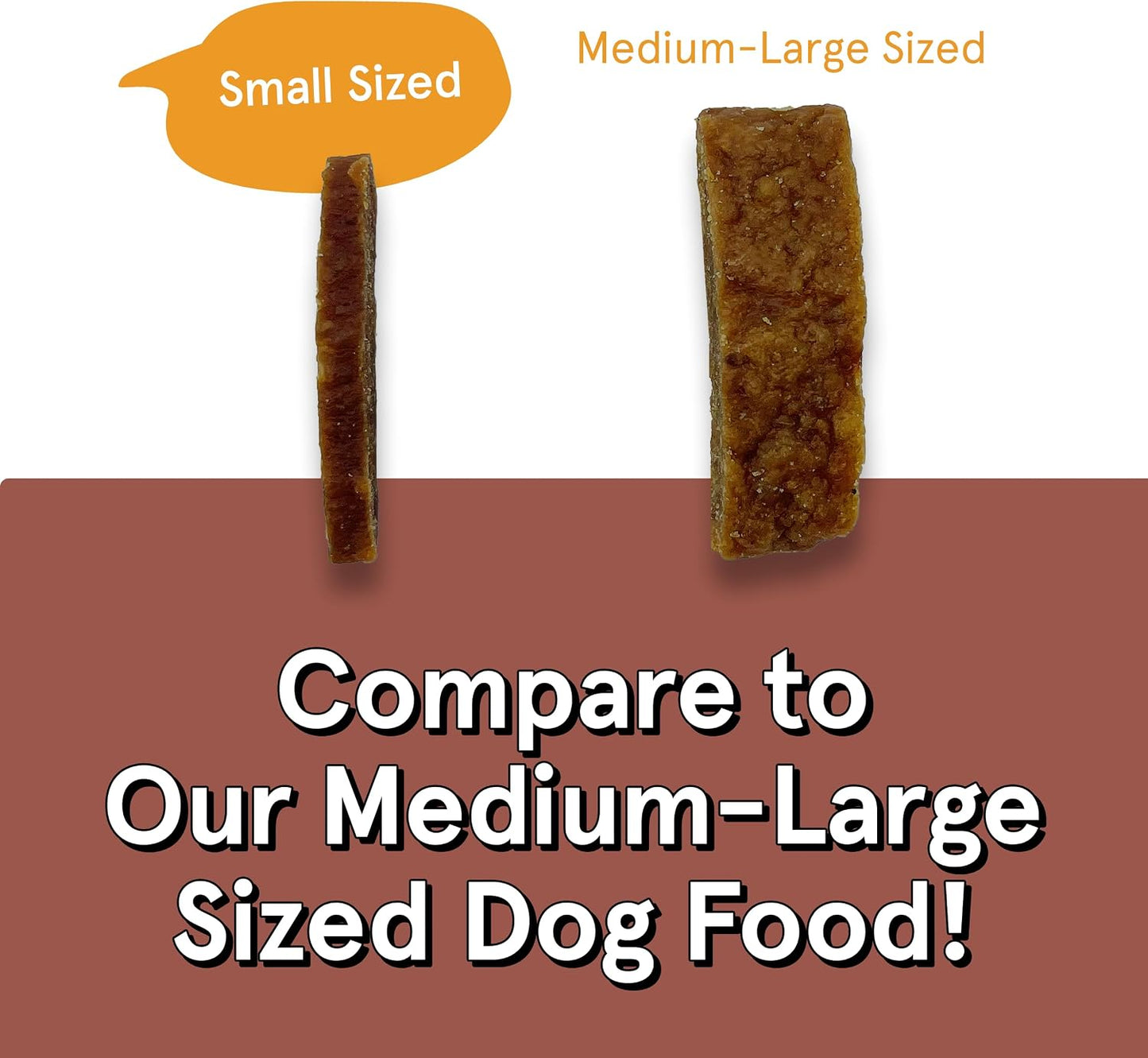 Air dried natural meat pieces of Real Meat pet food showing texture