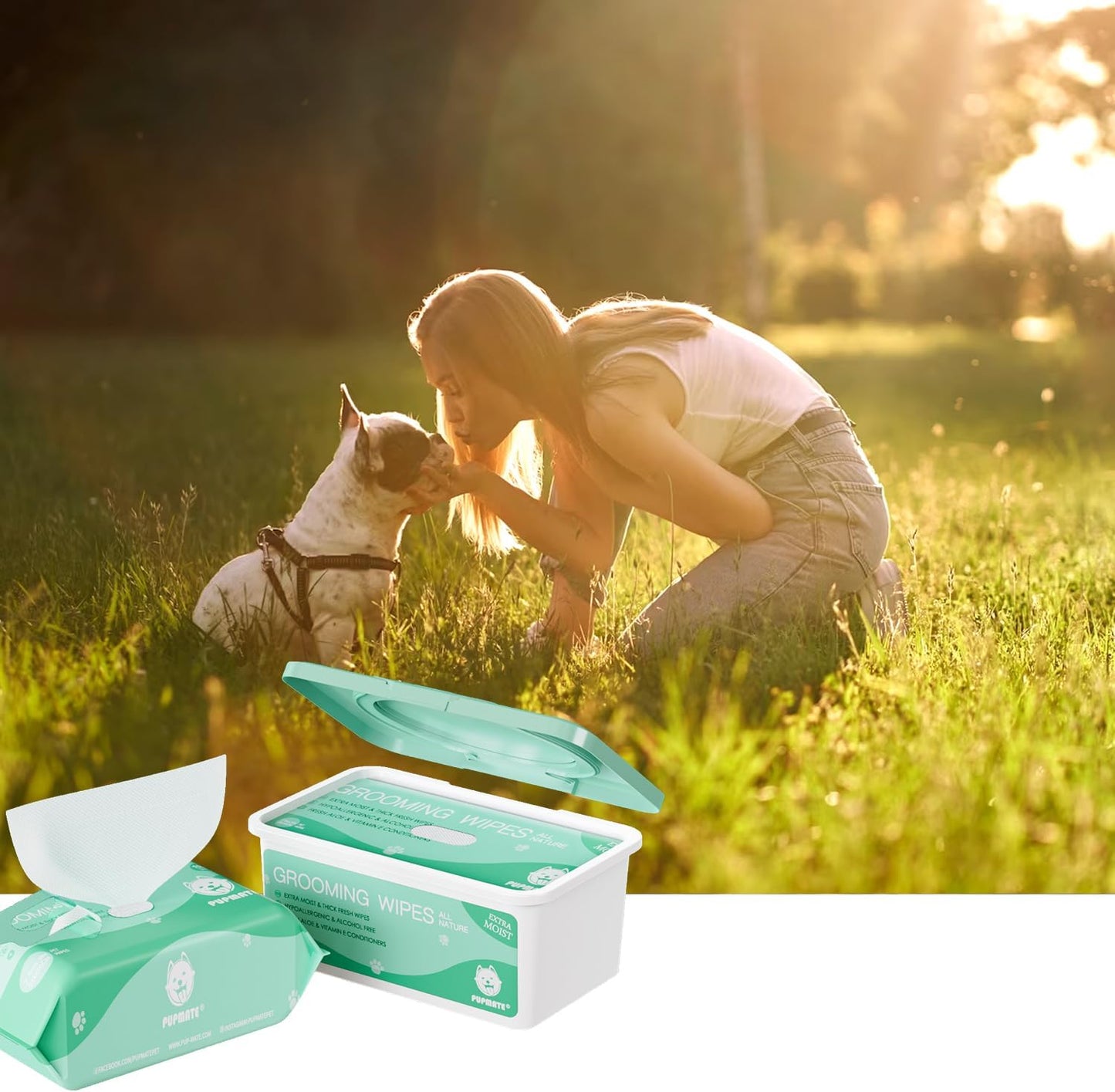 Comparison of Pupmate thick pet wipe material