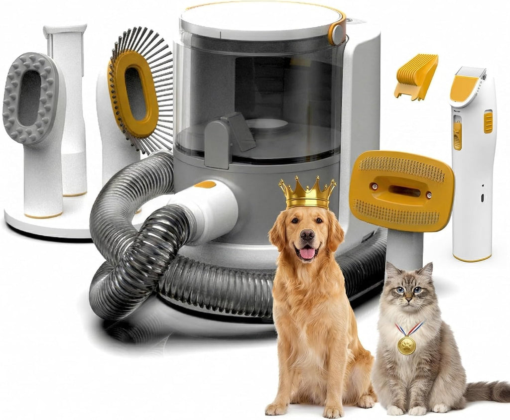 Grooming Vacuum& Dogs Grooming Kit, 5 in 1 Pet Grooming Vacuum with Pets Clipper Nail Grinder, 1.5L Dust Cup Dog Brush Vacuum Pets Grooming Tools for Shedding Pet Hair - Image 9