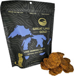 Great Lakes Gourmet Lake Herring Crisps front view of 8 ounce package