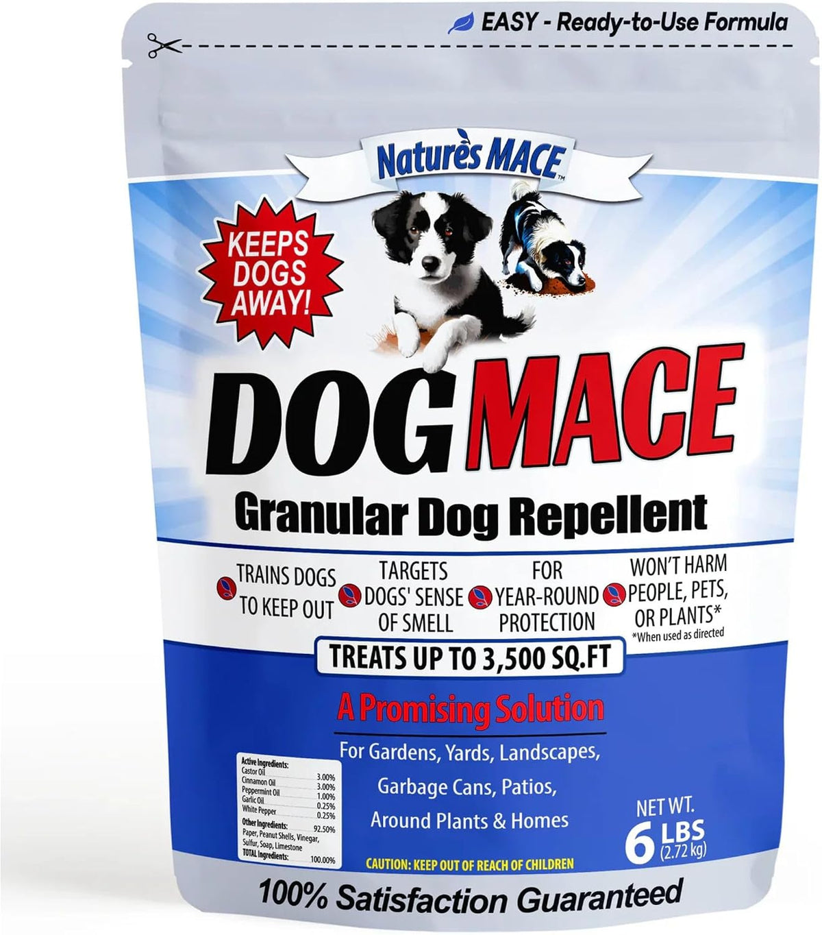 Nature's MACE Dog MACE Granular Dog Repellent, 2.5 lb - Outdoor Dog Deterrent for Lawn, Yard, Garden, and Plants, Helps Keep Dogs Away from Bushes and Flower Beds, Covers up to 1,400 Sq. Ft. - Image 9