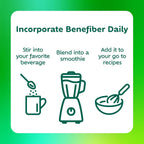 Benefiber Prebiotic Fiber Supplement Powder nutritional information panel