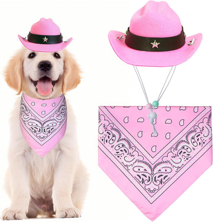 GOYOSWA Dog Halloween Costumes, Dog Cowboy Costume Halloween Pet Cowboy Hat Bandana Scarf for Small Medium Large Dogs Pets (Brown Hat & Red Bandana, Large) - Image 13
