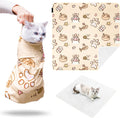 Kiorafoto extra large cat grooming wrap front view showing cute pattern
